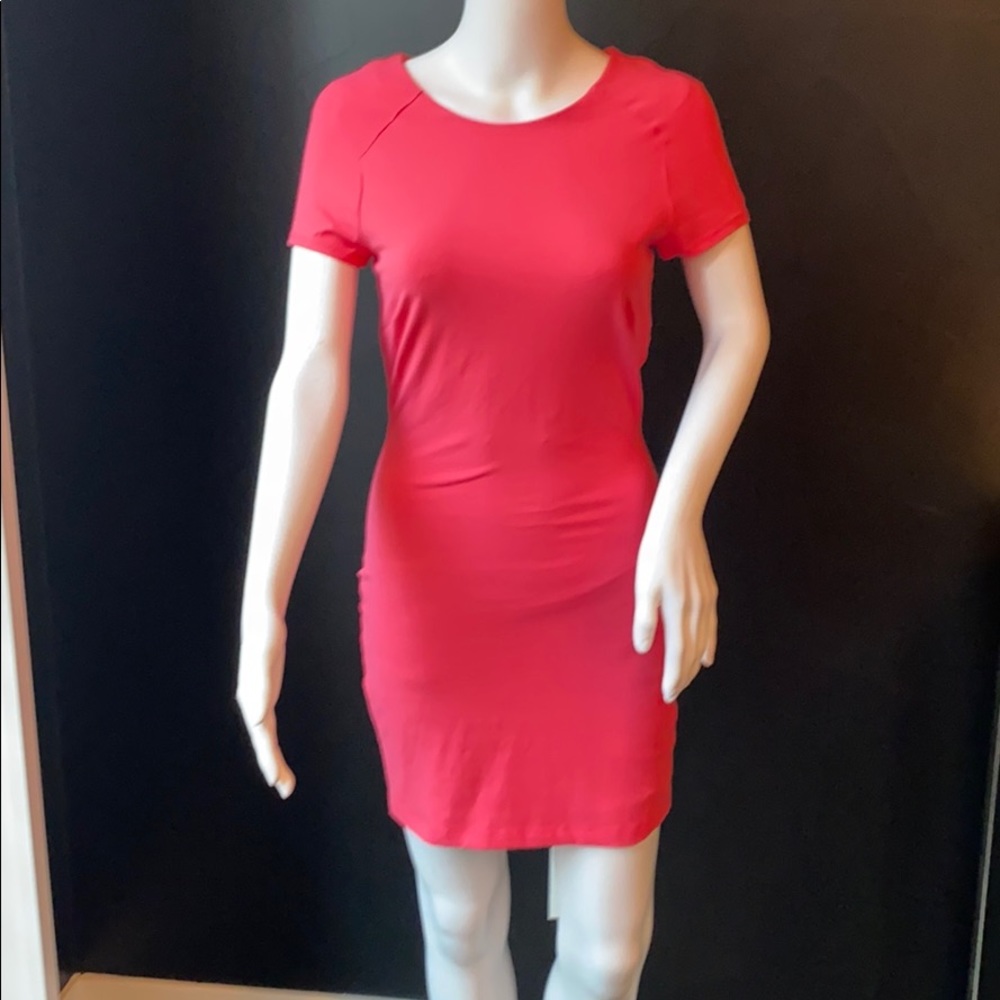 Coral Bebe Short Sleeve Dress